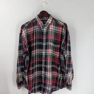 Chaps Ralph Lauren Plaid Pocket Logo Classic Button-Down Shirt Multicolor Size L